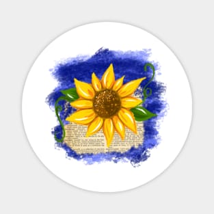 Bookish Sunflower Magnet